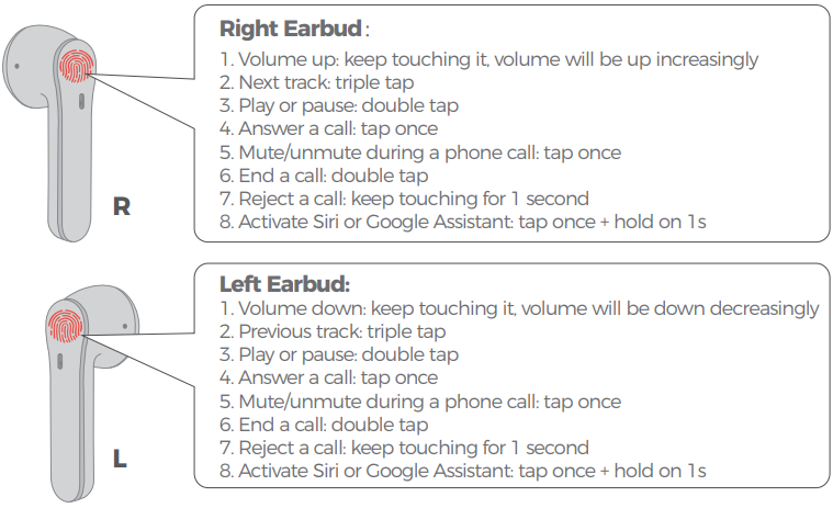 MPOW MX3 Bluetooth Earbuds-TOUCH CONTROL