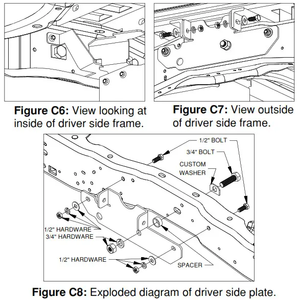 B W 1111 Turnoverball Gooseneck Hitch - INSTALL SIDE PLATES 3