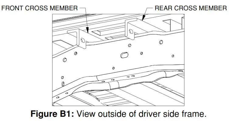 B W 1111 Turnoverball Gooseneck Hitch - Place front cross member