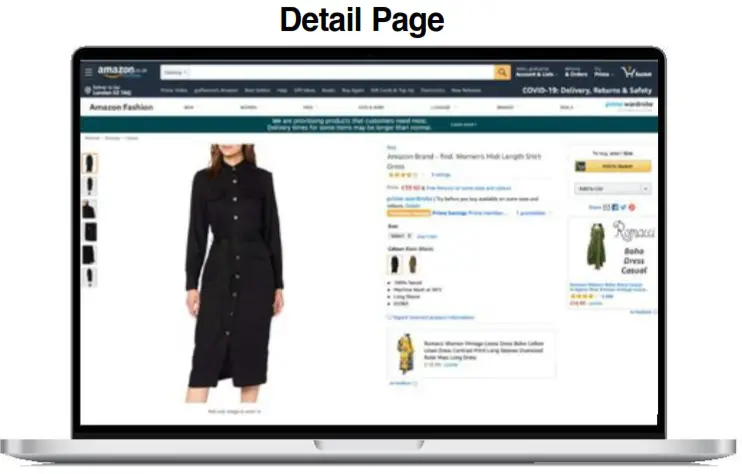 Amazon Fashion Selling Partner - Detail Page