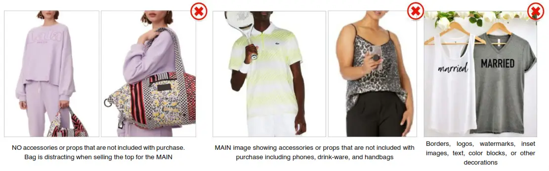 Amazon Fashion Selling Partner - Dont’s