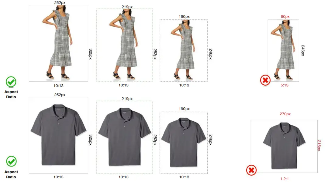 Amazon Fashion Selling Partner - Imaging Aspect Ratio