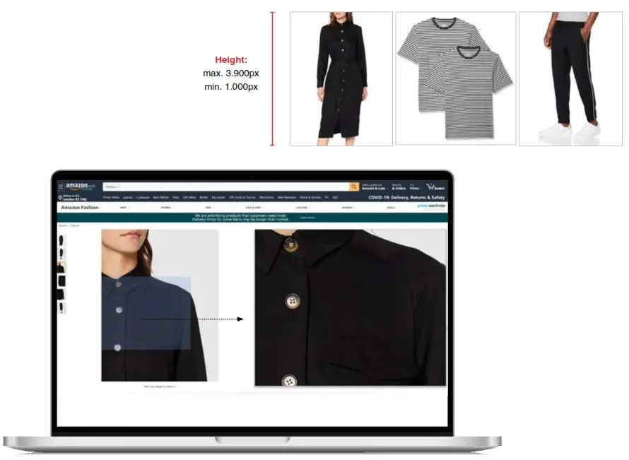 Amazon Fashion Selling Partner - Zoom Functionality