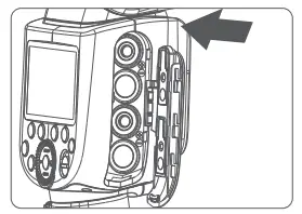 Godox TT685IIC Flash for Canon Cameras - loading and unloadind the battery 2