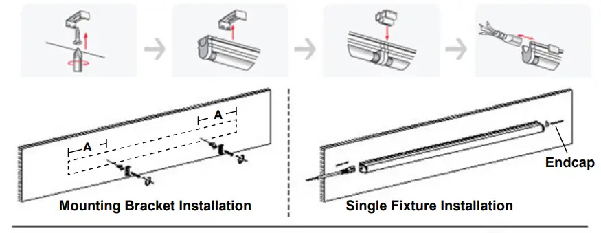 super bright leds IT5 NW24 Linkable Linear LED Light Fixture - Installation