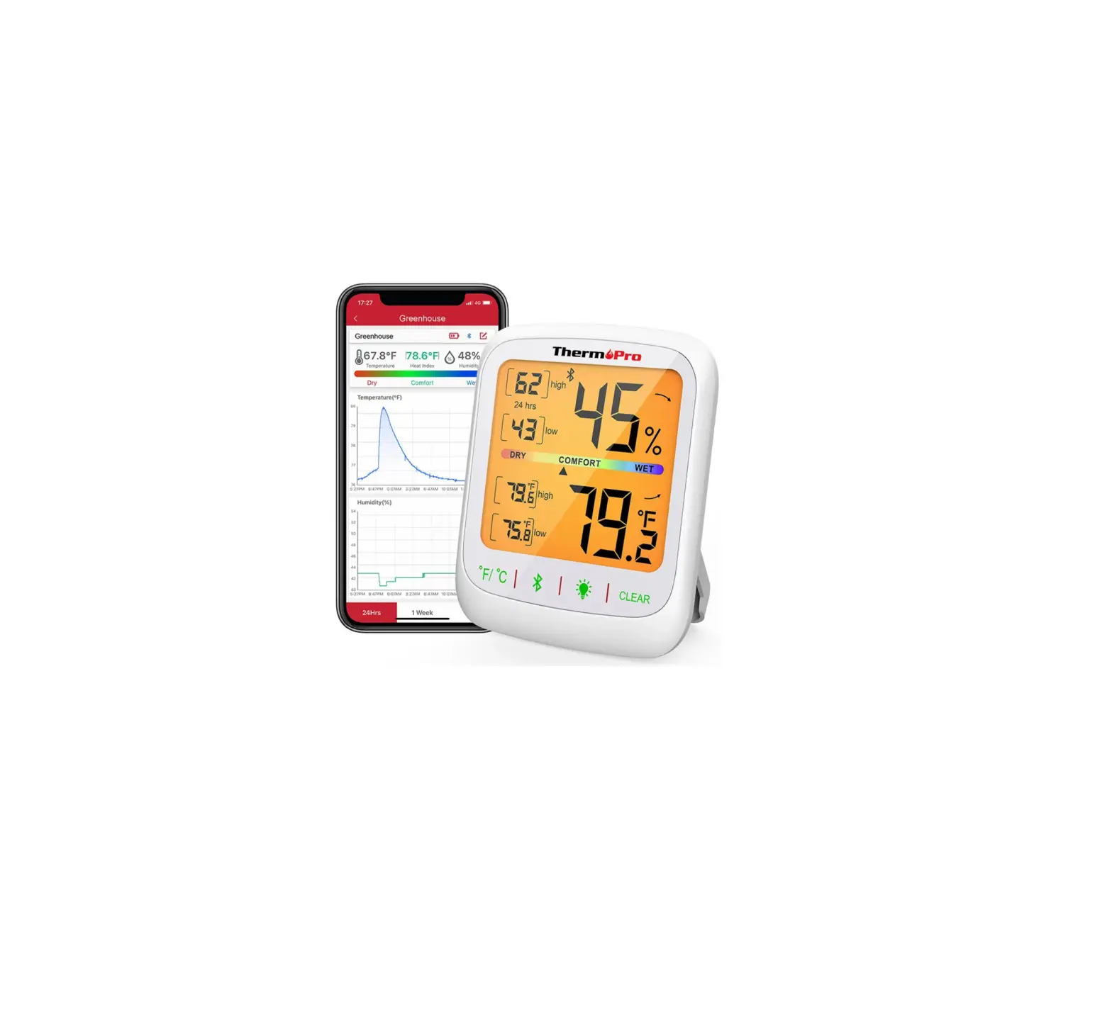 Thermopro Tp359 Bluetooth Humidity And Temperature Monitor User Manual