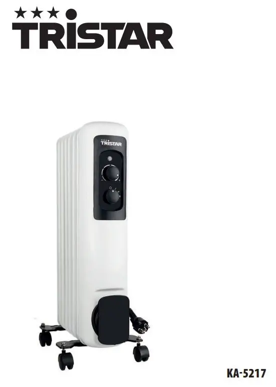 TRiSTAR KA-5217 Oil Filled Heater Instruction Manual