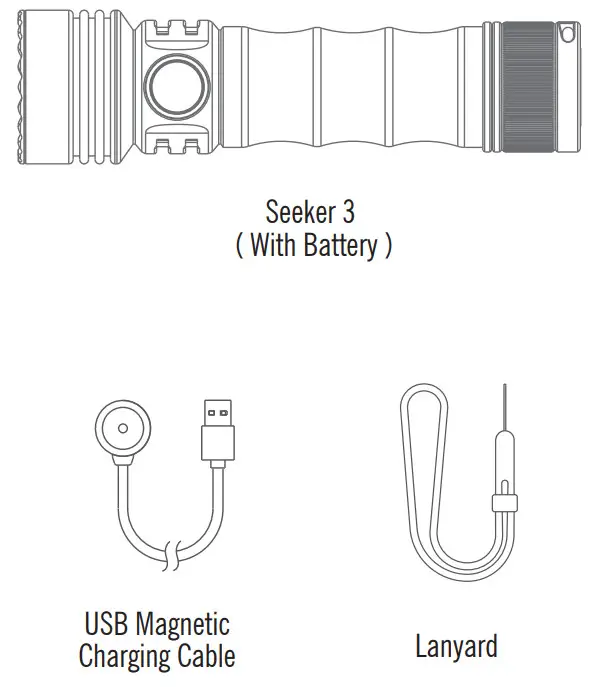 OLIGHT Seeker 3 Ultra Bright Floodlight Flashlight - BOX