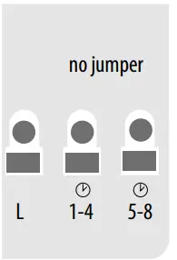 SALUS KL08NSB Wiring centre 8 zones 230 V - jumper 1