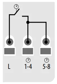 SALUS KL08NSB Wiring centre 8 zones 230 V - jumper 2