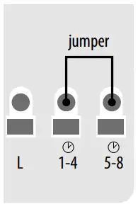 SALUS KL08NSB Wiring centre 8 zones 230 V - jumper