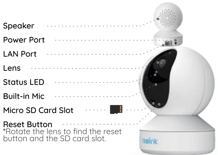 reolink E1 Series Outdoor Wi-Fi PTZ Smart Camera - front