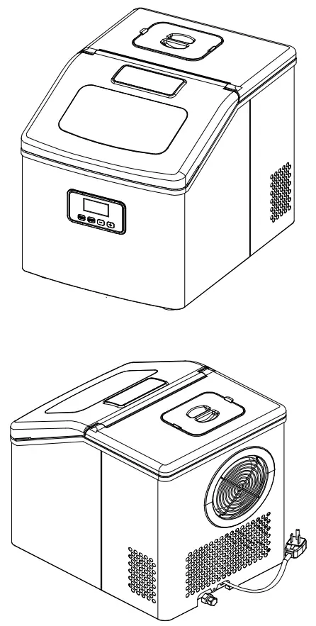 CROWNFUL HZB 18F Ice Maker-