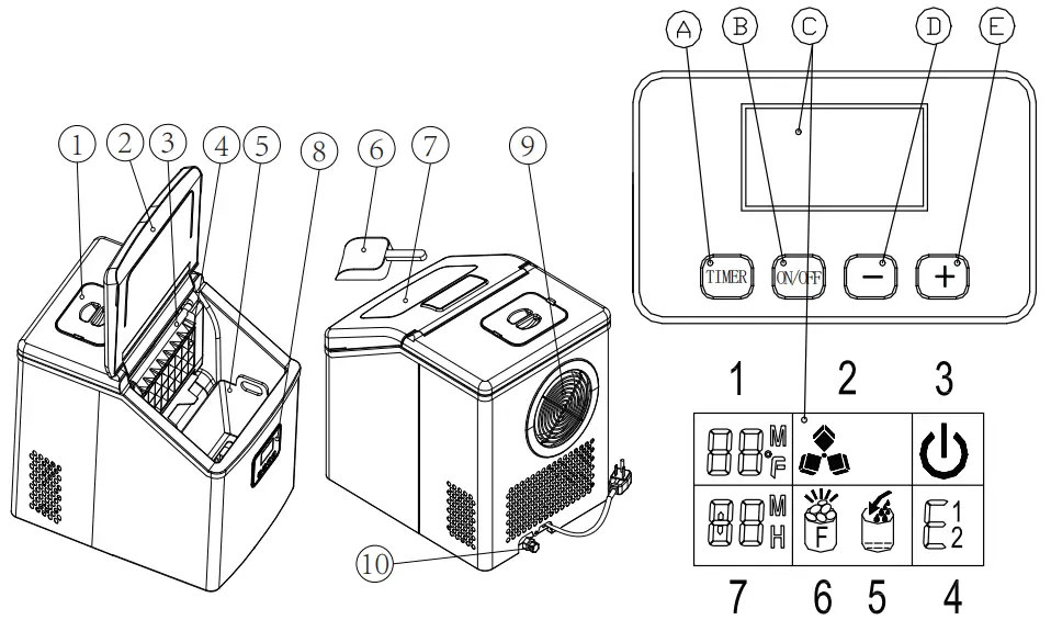 CROWNFUL HZB 18F Ice Maker-fig1