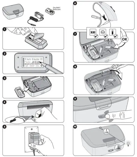 Dry Store Global II Electric Hearing Aids - figure