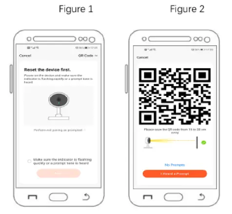Connect network in QR code mode