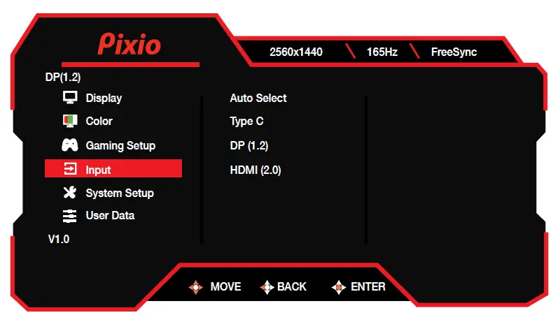 pixio PX277 PRO 27in IPS WQHD 165Hz Gaming Monitor 13