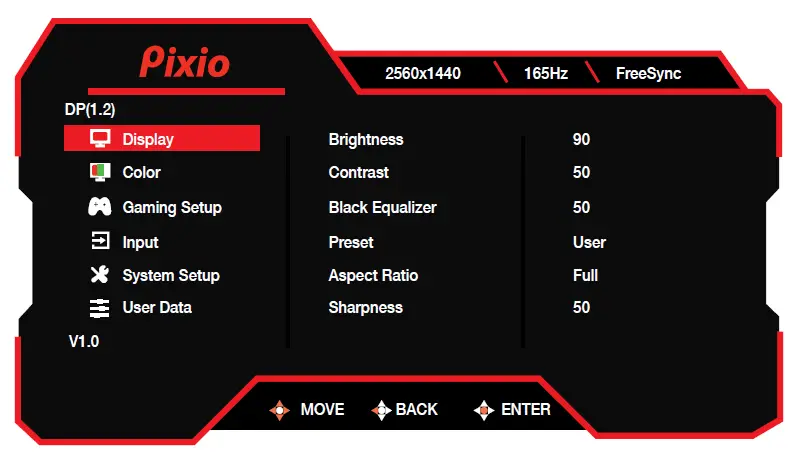 pixio PX277 PRO 27in IPS WQHD 165Hz Gaming Monitor 9