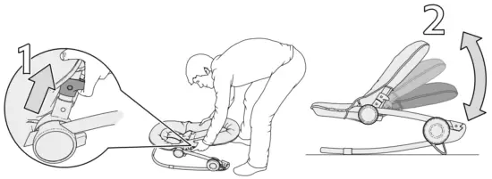 mamas papas WAVE Rocking Cradle Bouncer and Rocker Chair - Adjusting