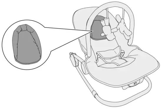 mamas papas WAVE Rocking Cradle Bouncer and Rocker Chair - Head hugger