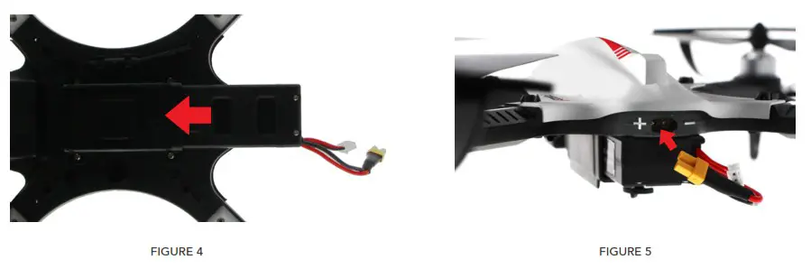 USA Toyz F100 Ghost Brushless Drone with Action Camera - BATTERY INSTALLATION