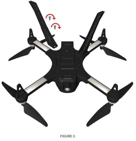 USA Toyz F100 Ghost Brushless Drone with Action Camera - DRONE ASSEMBLY 3