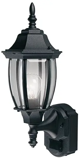 HeathZenith HZ-4192-BK-A Motion-Sensing Hardwired LED Black Coach Light Product Image