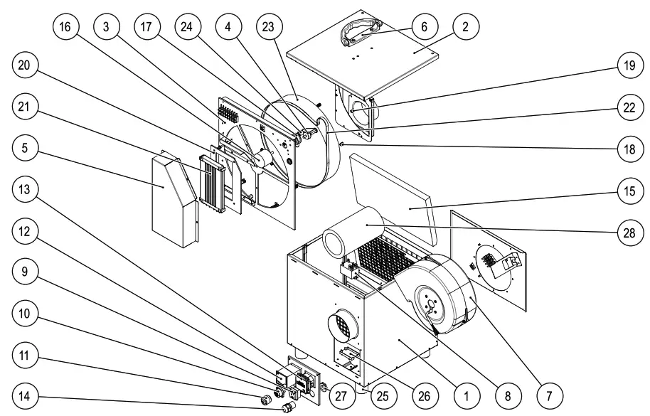 Trotec TTR160 desiccant dehumidifier - fig 12
