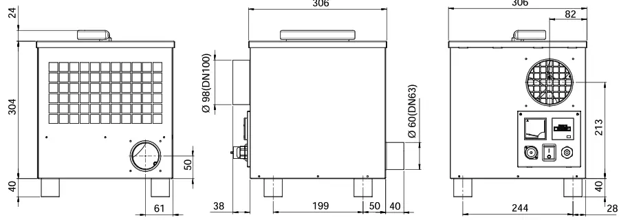 Trotec TTR160 desiccant dehumidifier - fig 9