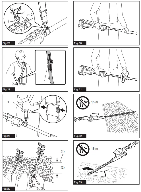 makita DUN600L Cordless Pole Hedge Trimmer - fig 5