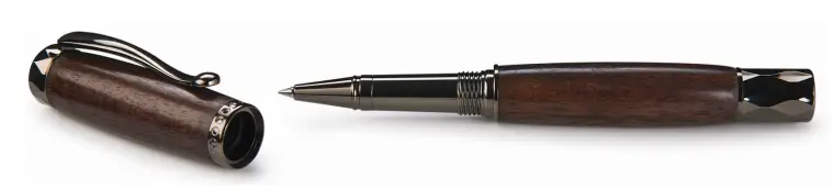 WOODCRAFT-77E55-Chevron-Die-Cut-Rollerball-and-Fountain-Pen-Kit