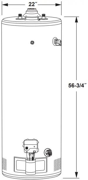 GE RealMAX GG50T10BXR Premium 50Gallon Tall Natural Gas Atmospheric Water Heater - fig 2