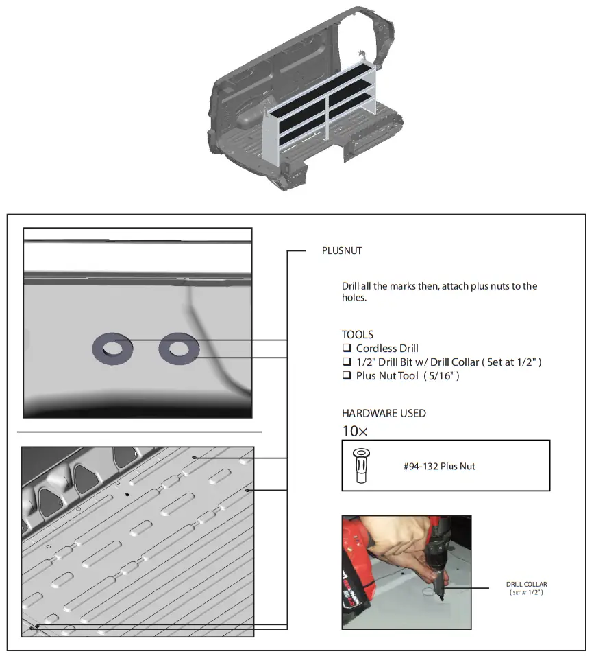 RANGER DESIGN N4 RA84-3 Shelving - ATTACH PLUS NUTS