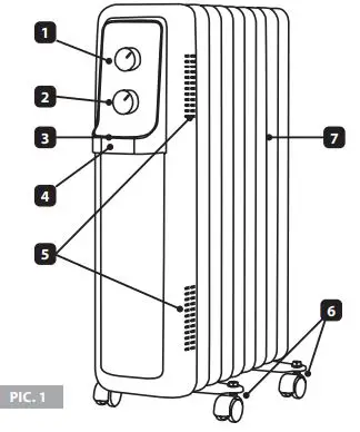 eldom HO110 Cribby Oil Filled Radiator 1