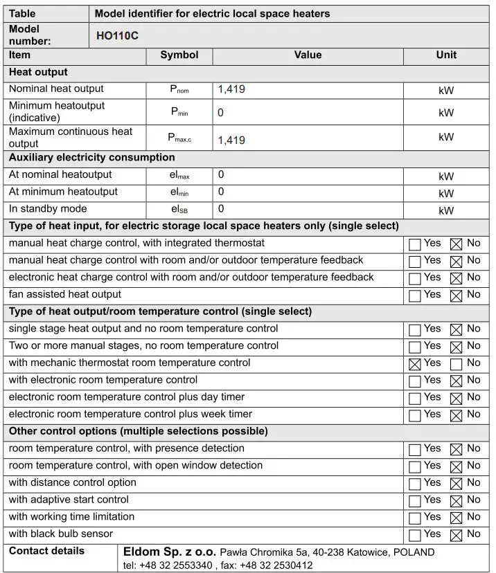 eldom HO110 Cribby Oil Filled Radiator 3