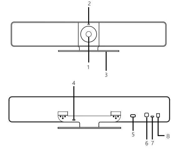 nexvoo N110 AI USB Video Bar - parts