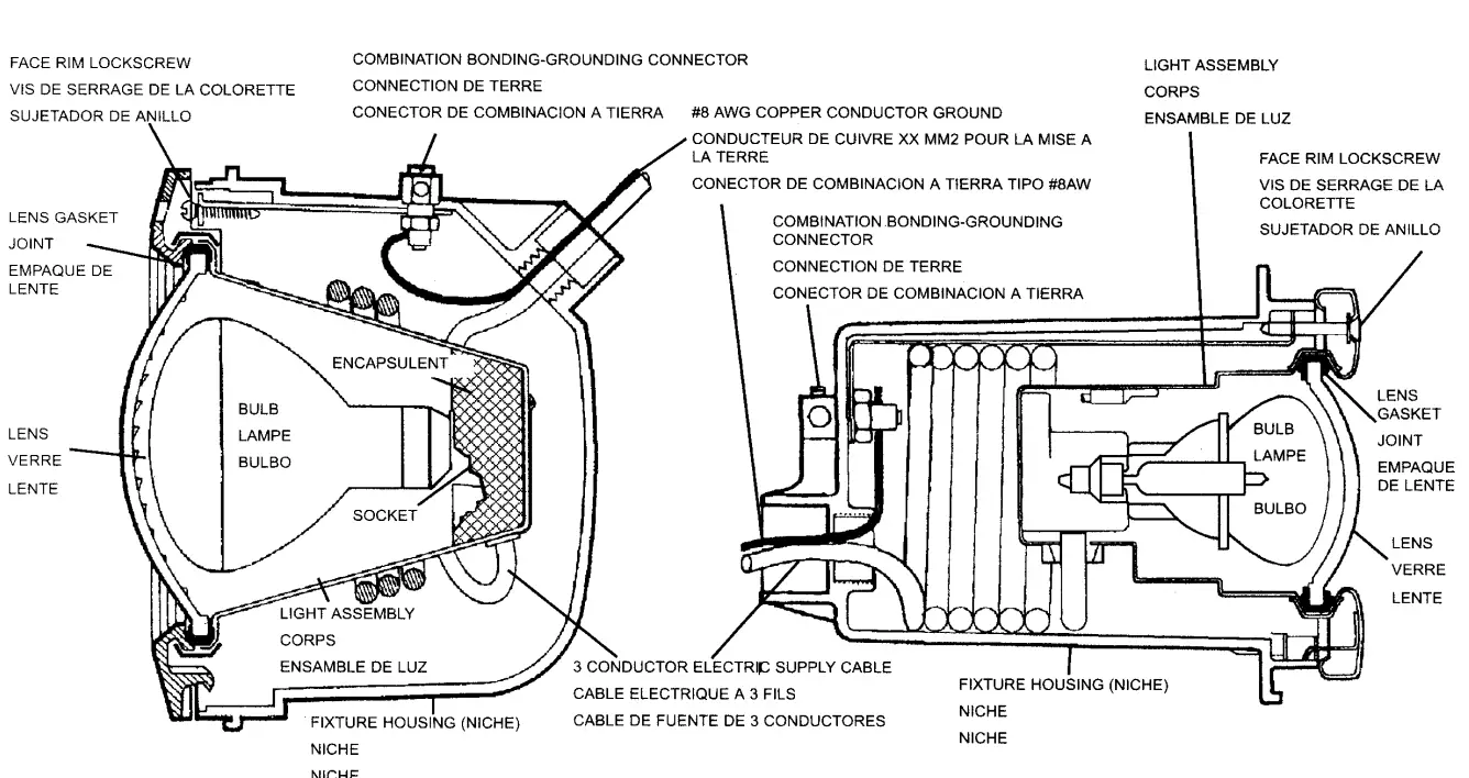 HAYWARD SP0580 AstroLite White Incandescent Pool Light fig 8