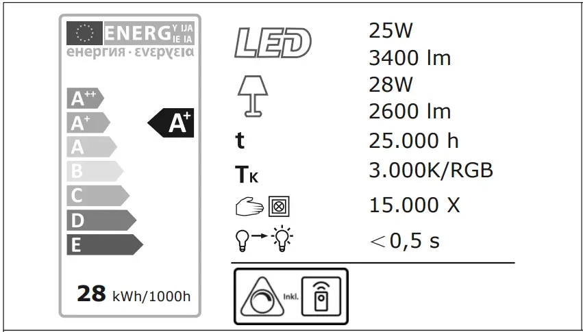 Paul Neuhaus 8487-16 Frameless LED Panel - light