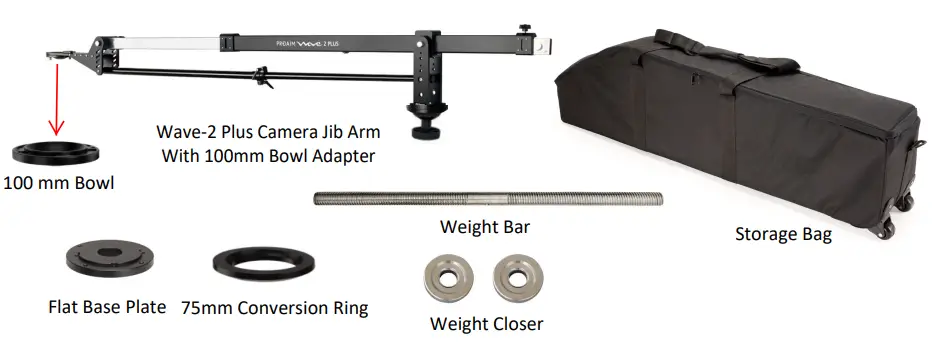 PROAIM P-WV-2PL 10 Inch Wave-2 Jib Crane for Camera - Fig 1