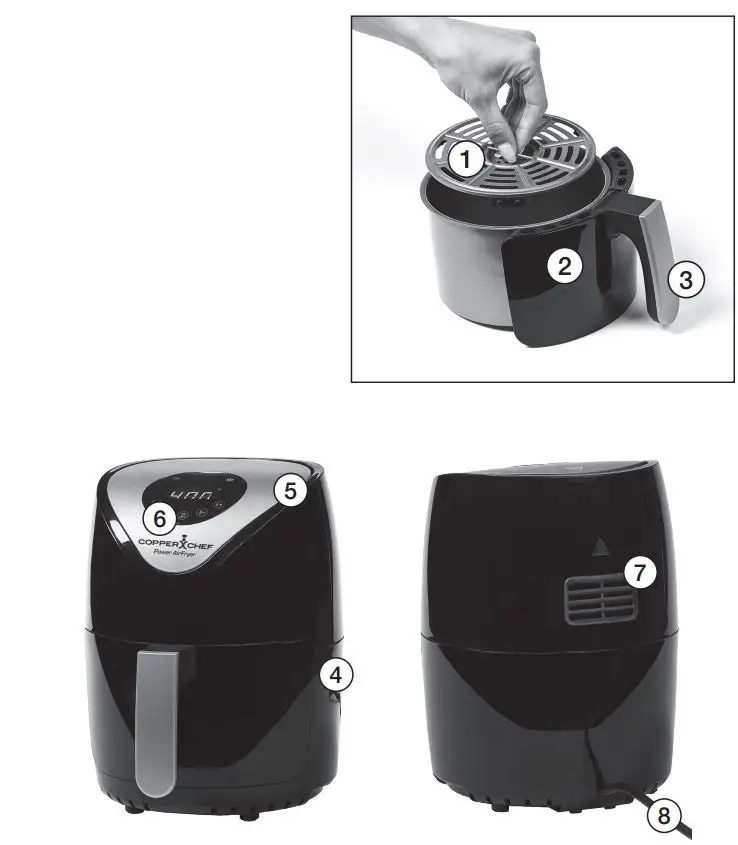 Intertek YJ-803A Power AirFryer Owner’s Manual - Parts & Accessories