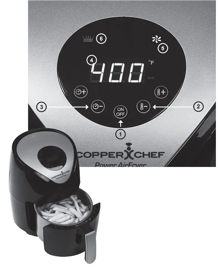 Intertek YJ-803A Power AirFryer Owner’s Manual - Using The Control Panel
