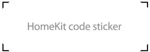 HomeKit code sticker