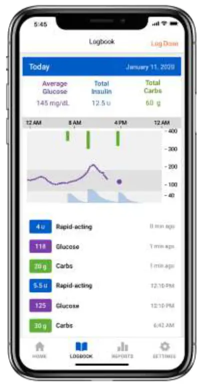 inpen LBL 00706 AH Smart Insulin Pen Logbook