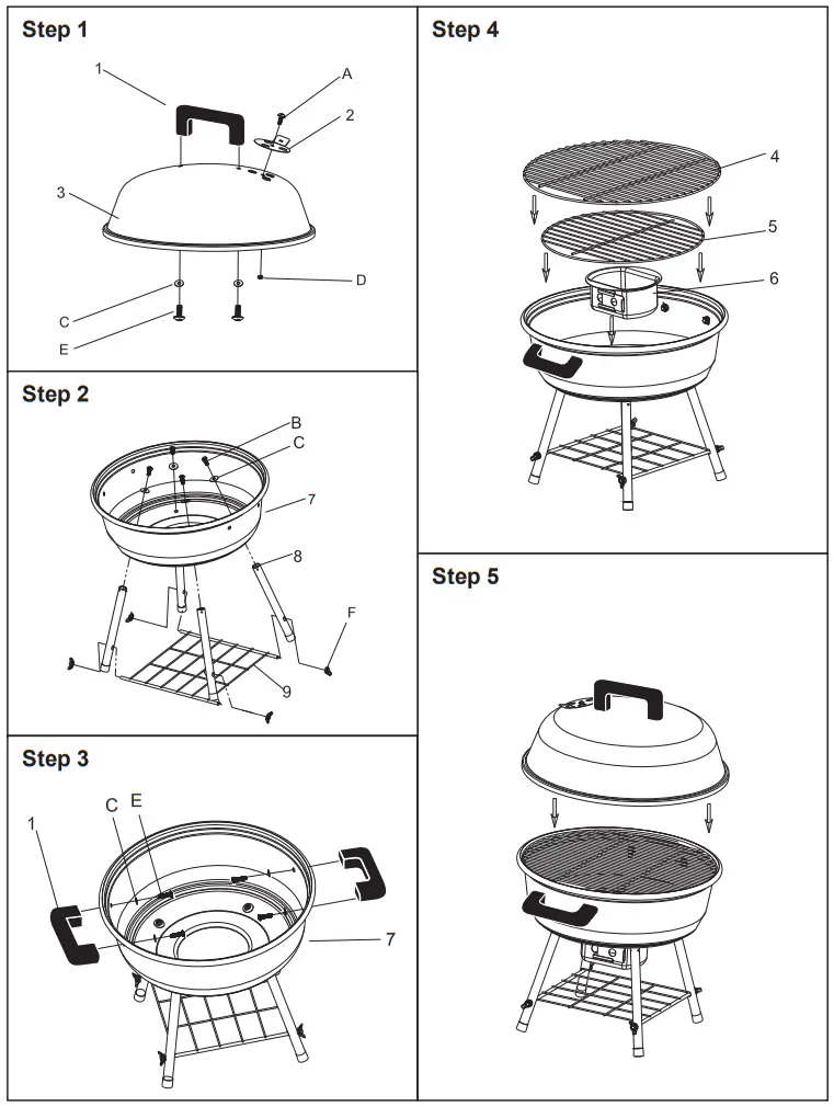 FIELDMANN FZG1103B Charcoal Grill - FIGURE 3