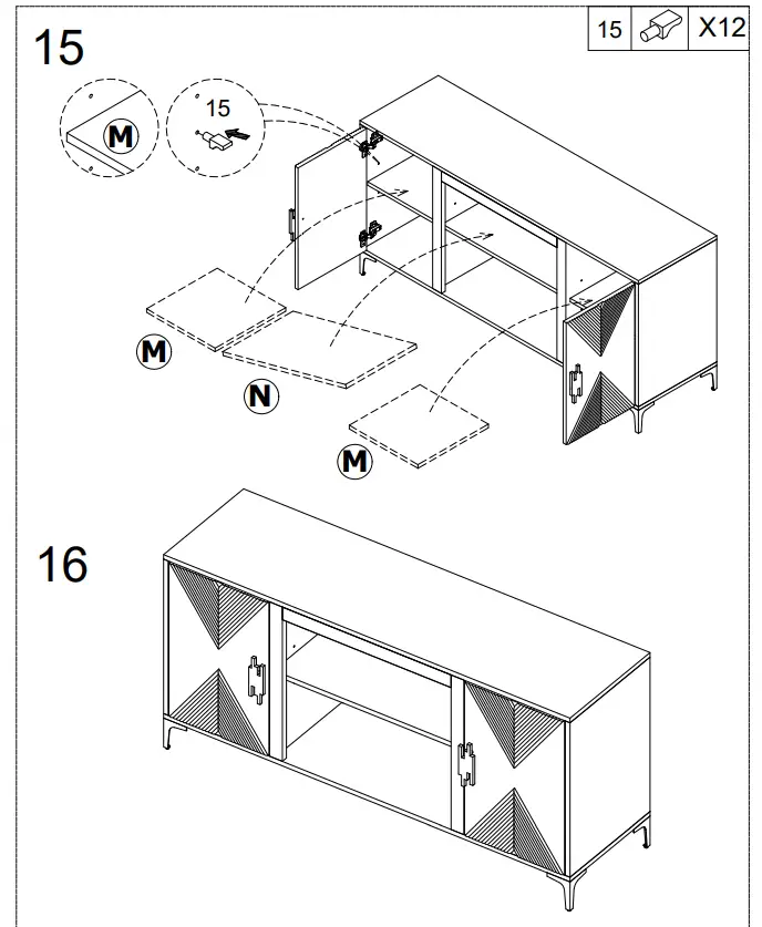 Southern ENTERPRISES HD053820 Breah 56 in. Color Changing Electric Fireplace in Graywashed and Gold - fig 13