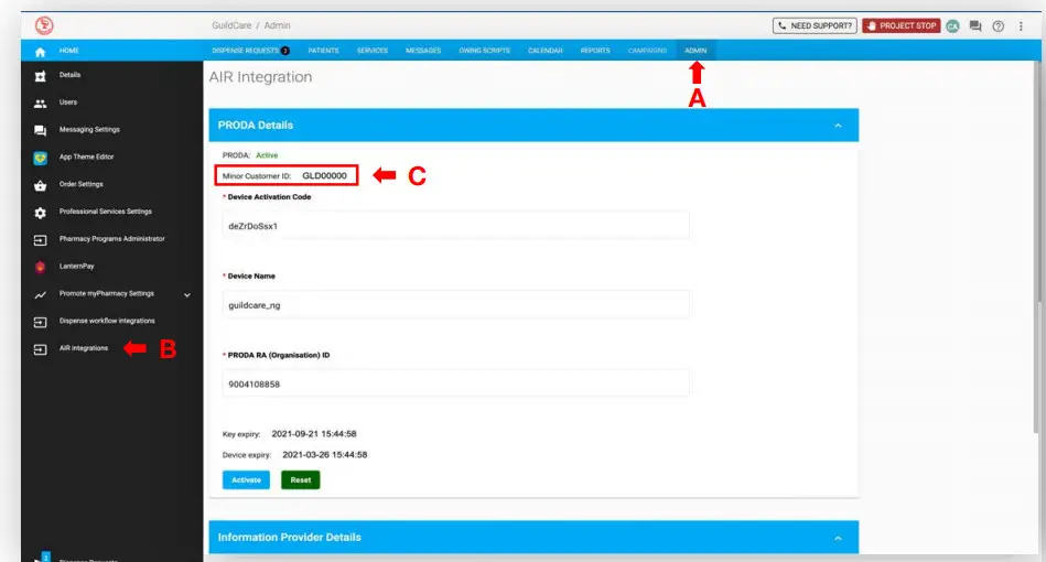 GuildCare NG AIR Integration Software - Figure 4