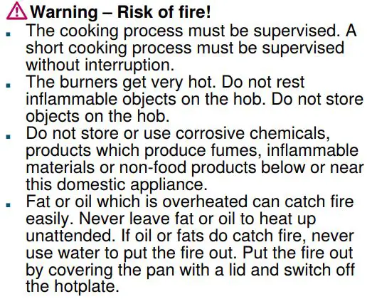 SIEMENS ER6A6PD70D Ceramic Gas Hob Instruction Manual - Important safety information