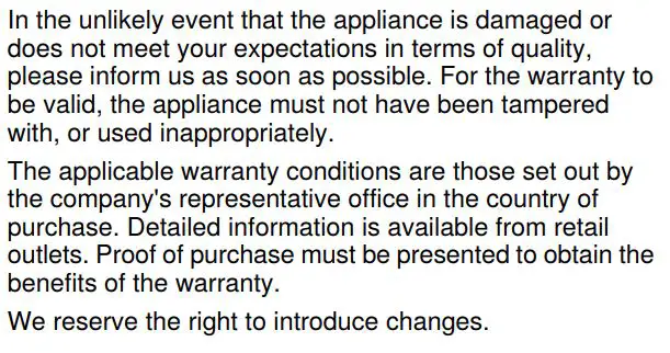 SIEMENS ER6A6PD70D Ceramic Gas Hob Instruction Manual - Warranty conditions