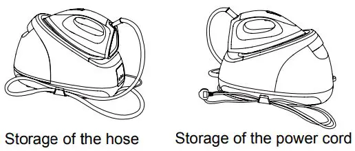 Panasonic NI-GT200 Steam Generator Iron Instruction Manual - Wind and place the hose and power cord