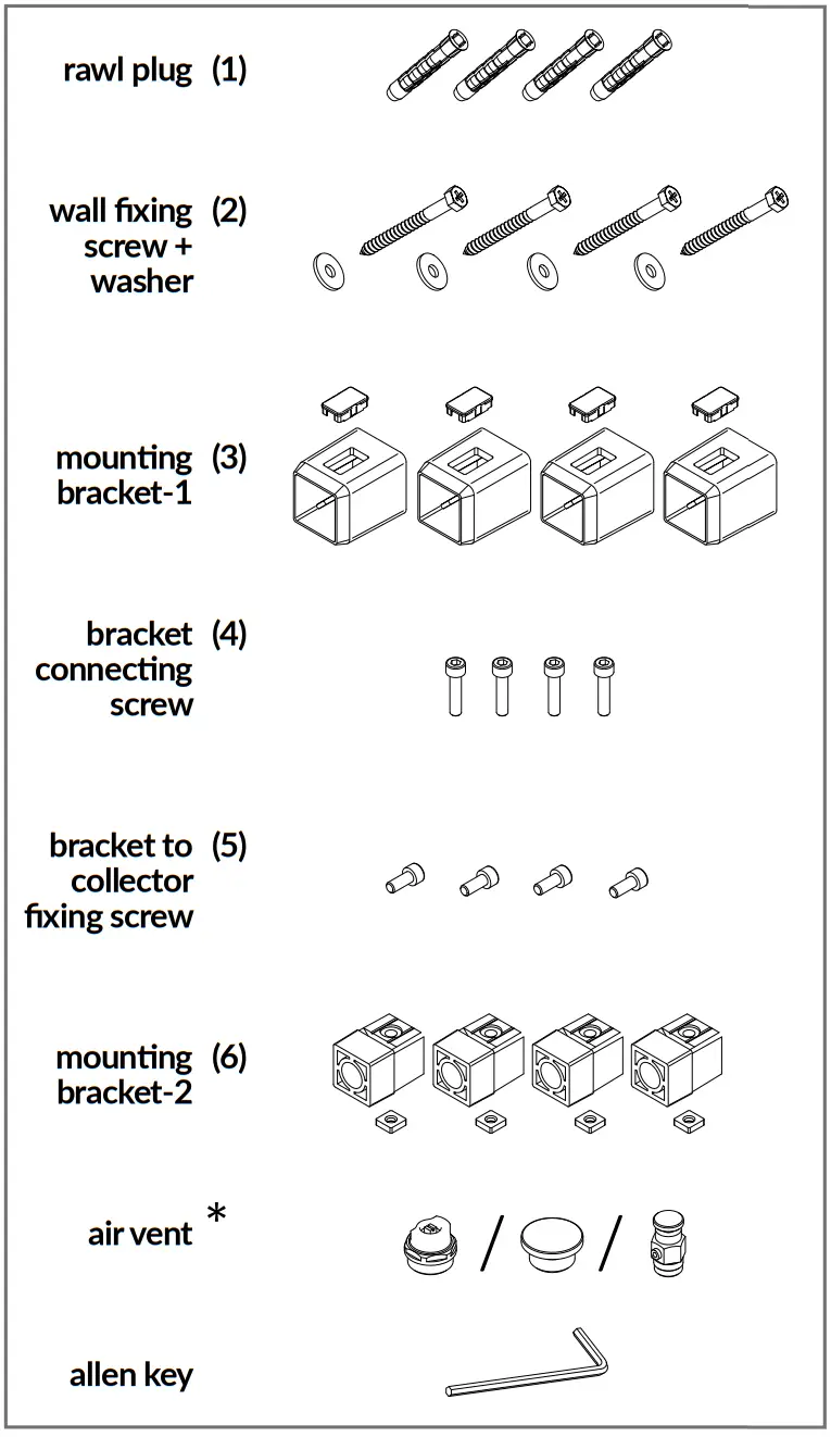 TERMA 1405BTU ALEX Heated Towel Rail 760x500mm Brass - fig